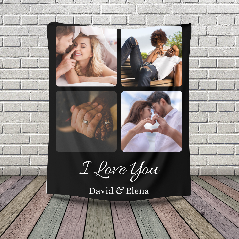 Personalized Couple Photo Blanket