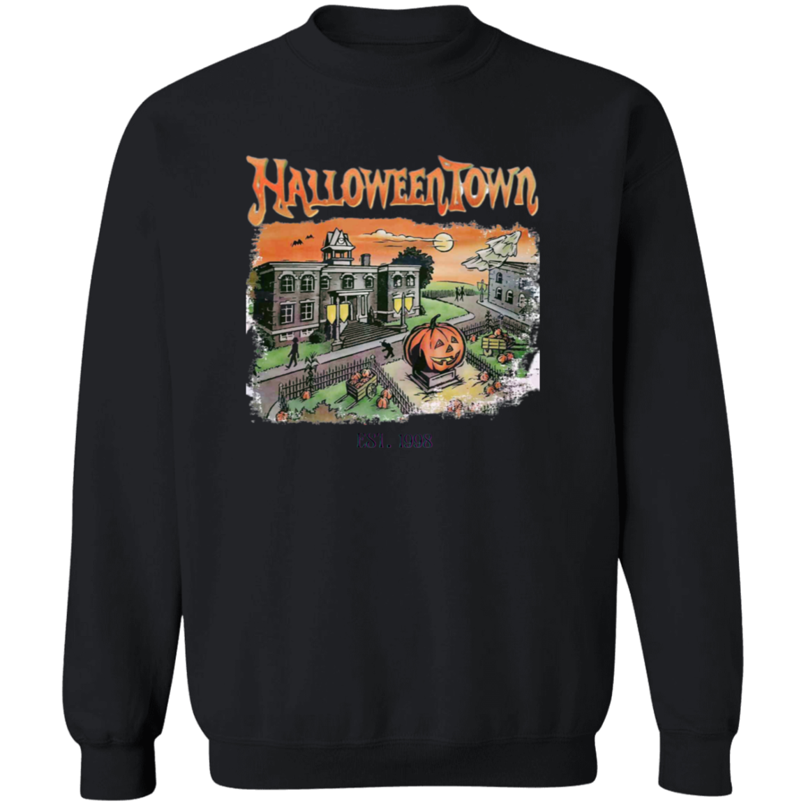 Halloween-Town // Crewneck Pullover Sweatshirt