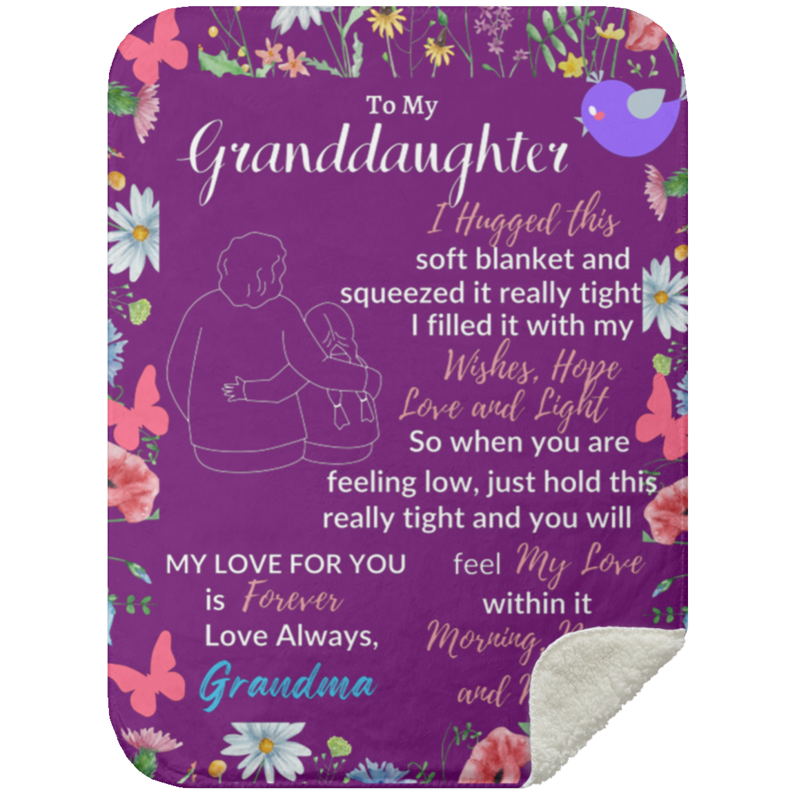 To My Granddaughter Blanket