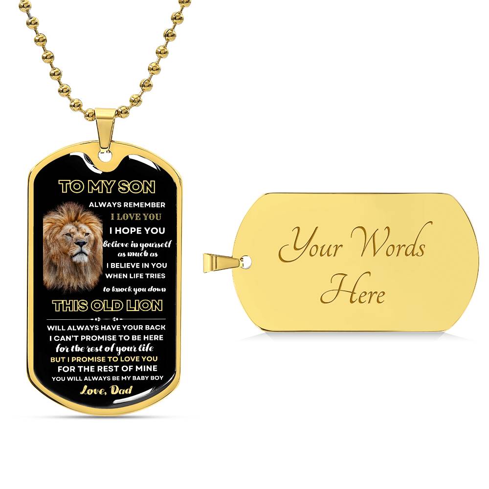 To My Son // Dog Tag - This Old Lion