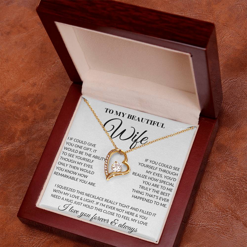 To My Beautiful Wife // Forever Love Necklace