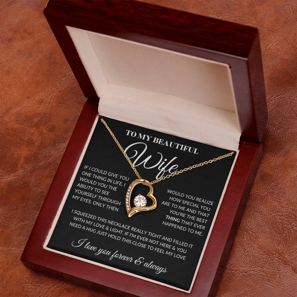 To My Beautiful Wife // Forever Love Necklace