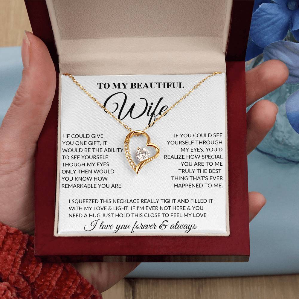 To My Beautiful Wife // Forever Love Necklace