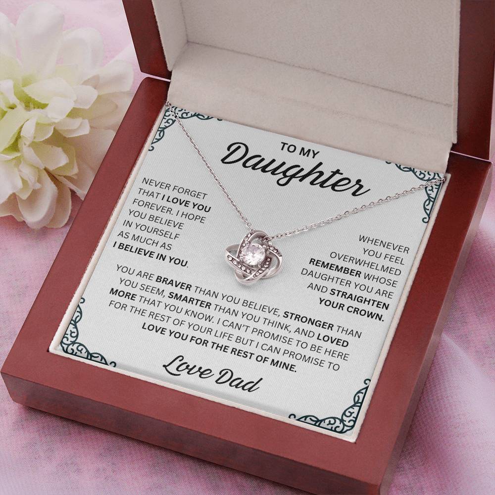 To My Daughter // Love Knot Necklace