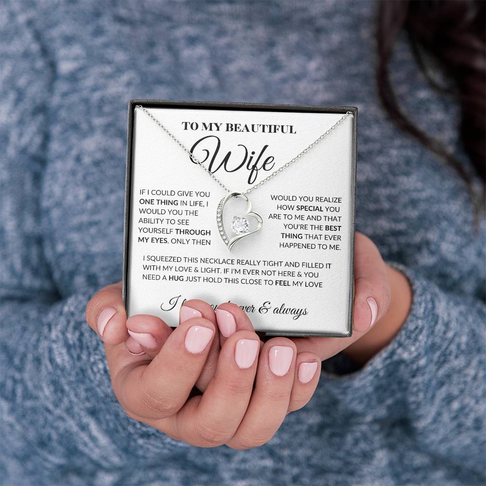 To My Beautiful Wife // Forever Love Necklace