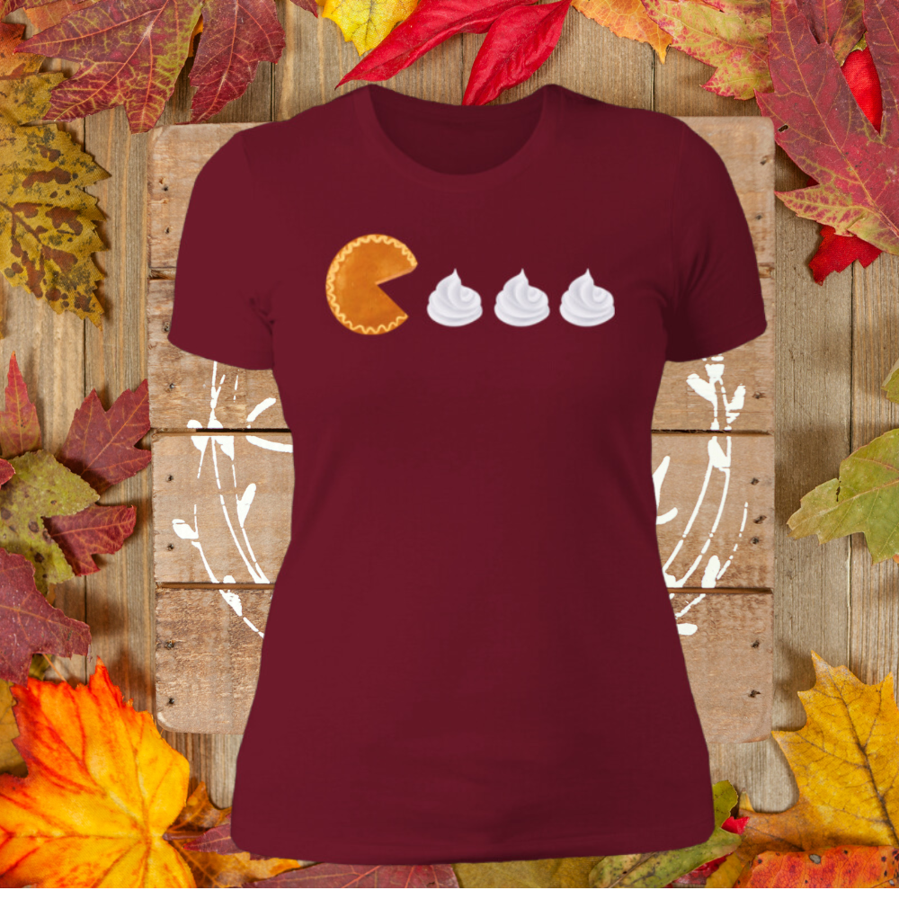 Pumpkin Pie Pac Man // Ladies' Boyfriend T-Shirt