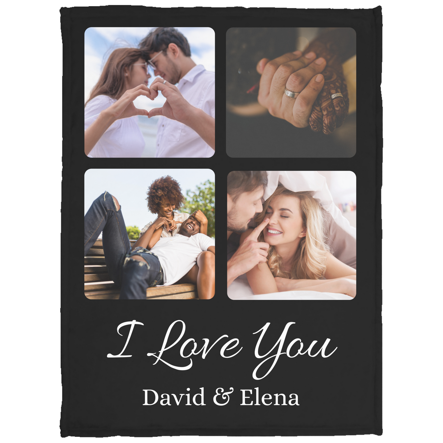 Personalized Couple Photo Blanket