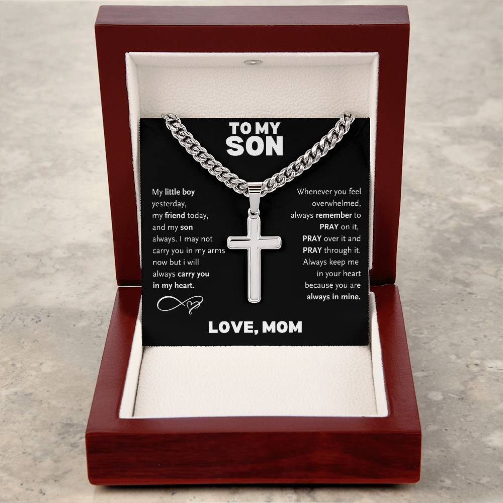 To My Son // Cuban Chain with Artisan Cross