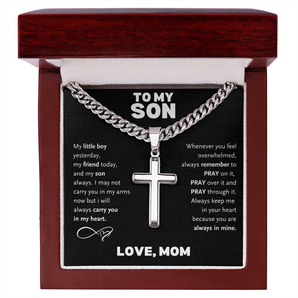 To My Son // Cuban Chain with Artisan Cross