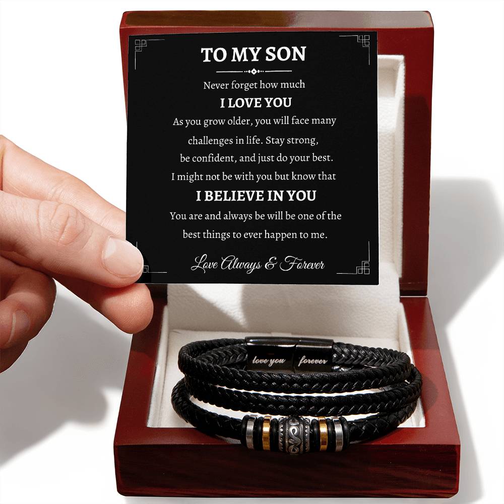 To My Son // Never Forget -  Love You Forever Bracelet
